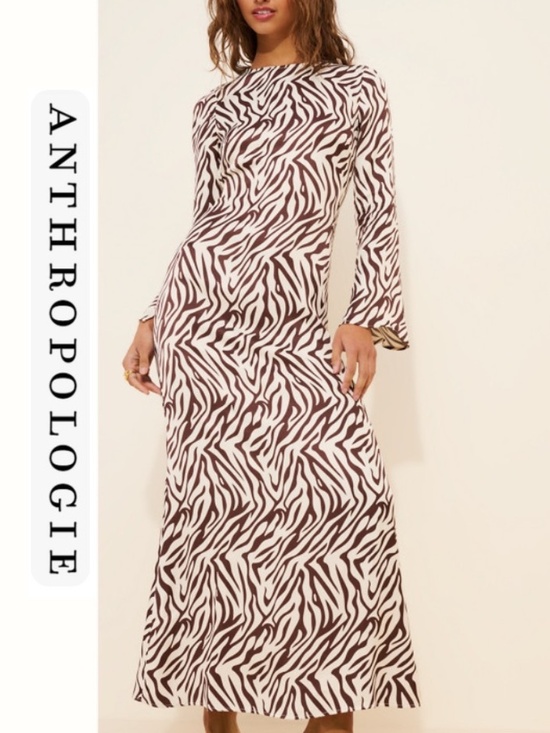 Anthropologie Dresses & Skirts - Anthropologie zebra print maxi dress, XXS, GD1256